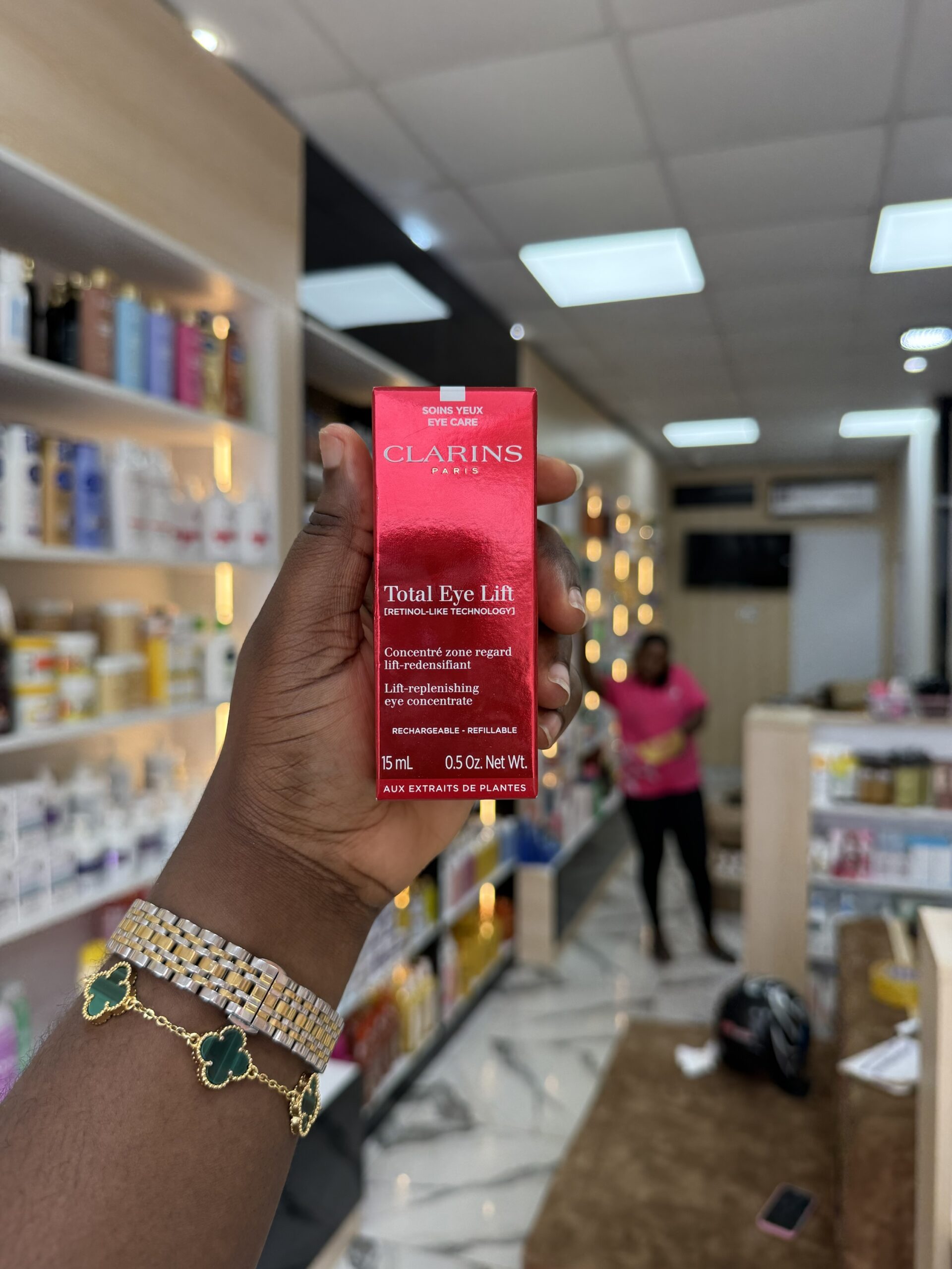 CLARINS Total Eye Lift Eye Cream Refill for Firming, Wrinkles, Dark Circles+ Puffiness - Image 1