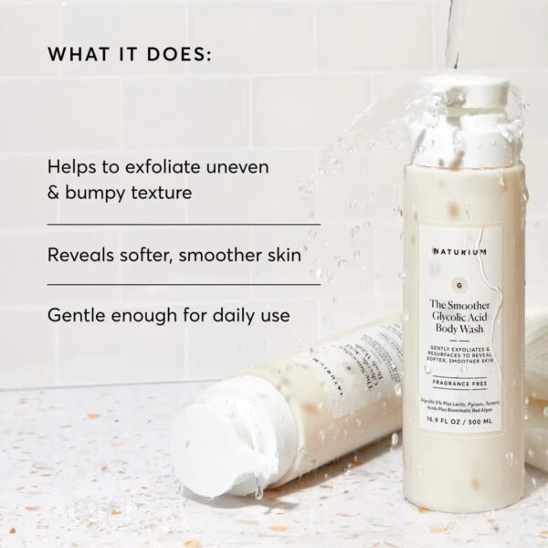 NATURIUM Smoother Glycolic Acid Exfoliating Body Wash - Image 1