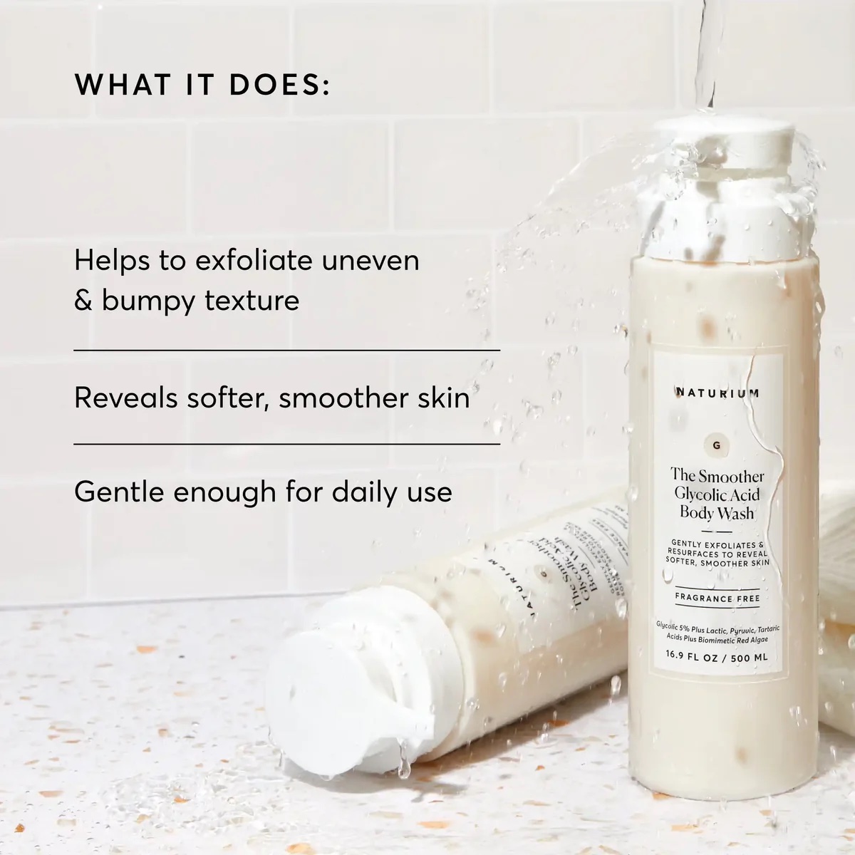 NATURIUM Smoother Glycolic Acid Exfoliating Body Wash - Image 1