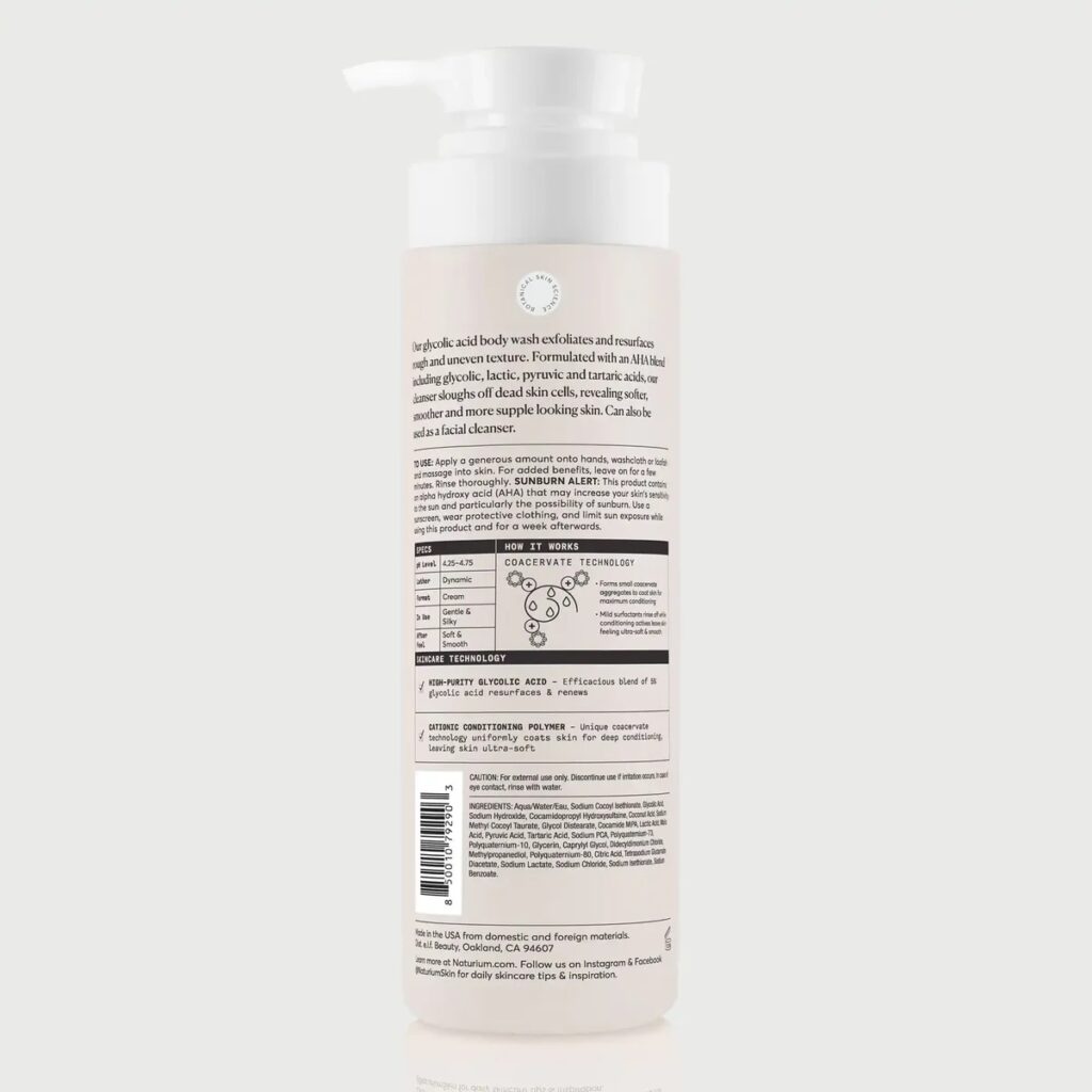 NATURIUM Smoother Glycolic Acid Exfoliating Body Wash
