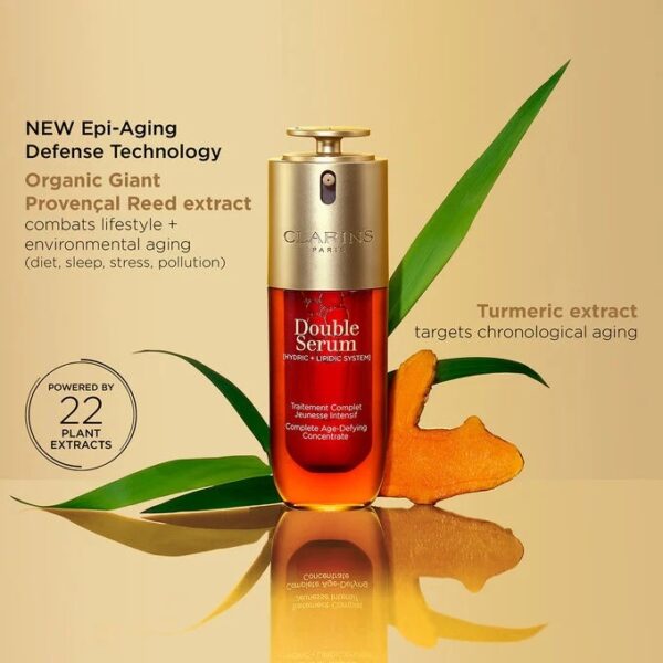 CLARINS DOUBLE SERUM® - Anti-Aging + Anti-Wrinkle Serum 100ml - Image 4