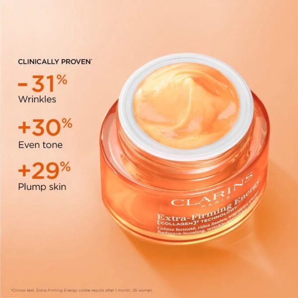 CLARINS Extra-Firming Energy Refillable Moisturizer with Collagen Polypeptide + Niacinamide - Image 3
