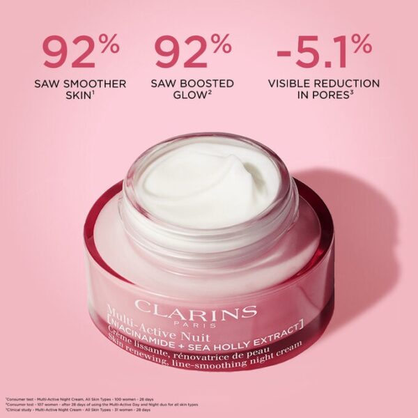 Clarins Multi-Active Night Face Cream - All Skin Types - Image 2