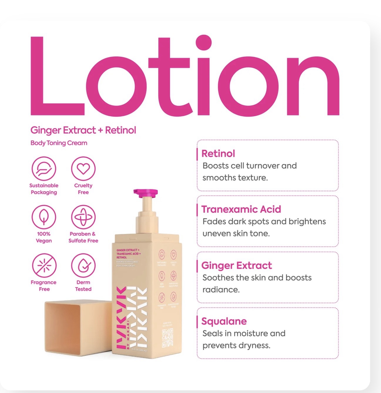 MAKARI GINGER EXTRACT + TRANEXAMIC ACID + RETINOL BODY TONING CREAM - IYKYK - Image 2