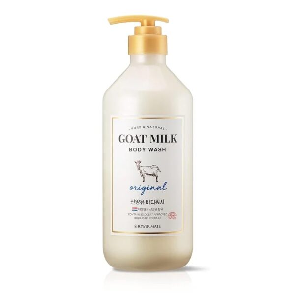 Shower Mate Goat Milk Body Wash 27 fl oz/ 800mL (1-Pack, Original Baby Powder) - Image 1
