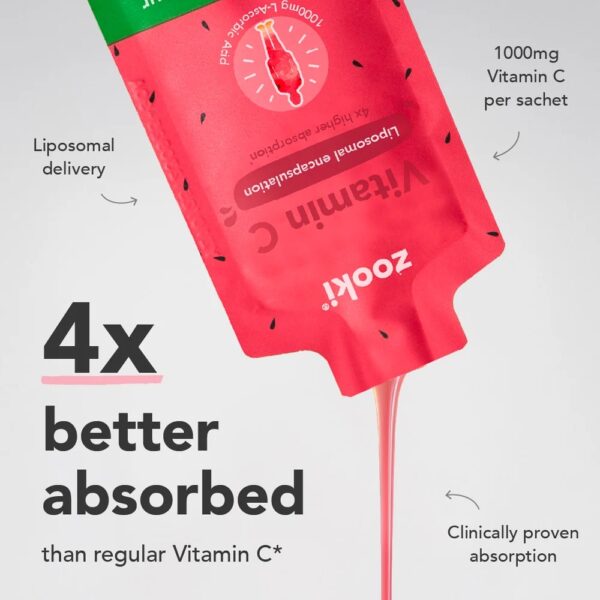 ZOOKI Vitamin C, Liposomal 30 sachets Berry flavor - Image 3