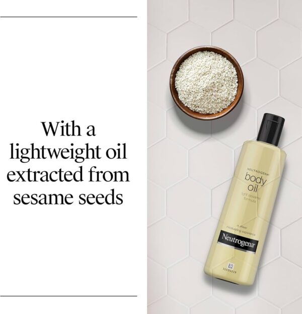 Neutrogena Body Oil Light Sesame Formula, 16 fl. oz - Image 4